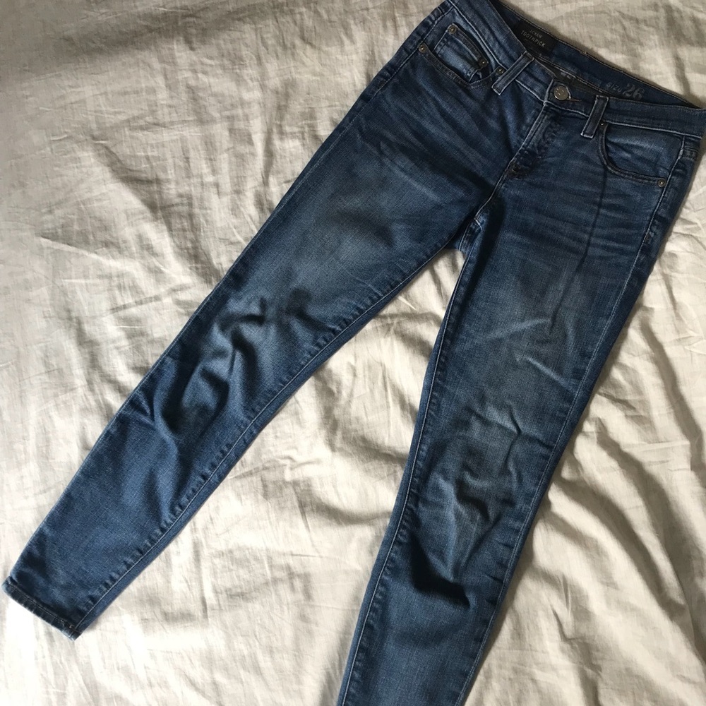 J. Crew Mid-Rise Medium Wash Toothpick Jean